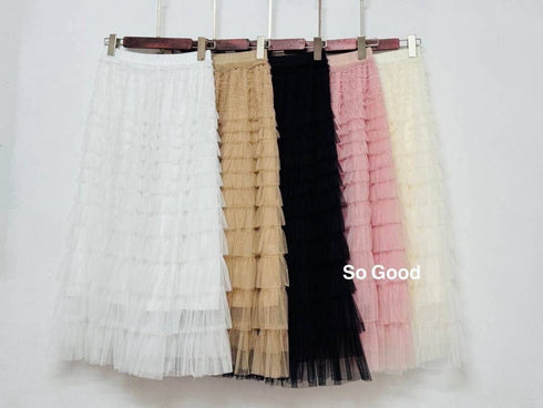 Mesh Frill Layer Tulle Skirts